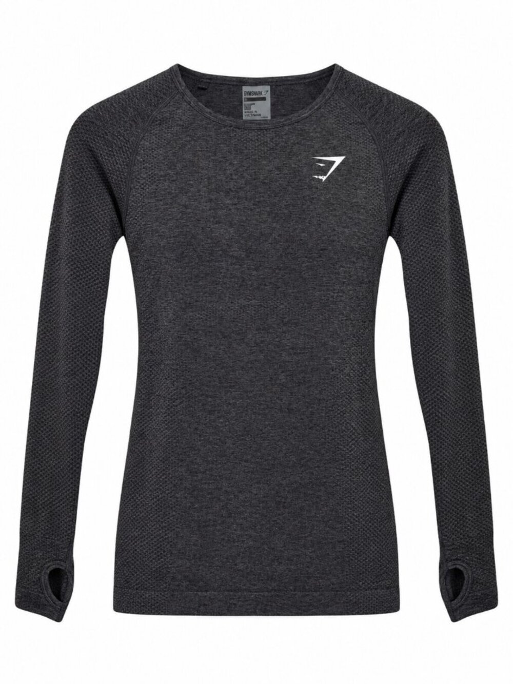 Gymshark Charcoal Seamless Long Sleeve Top S